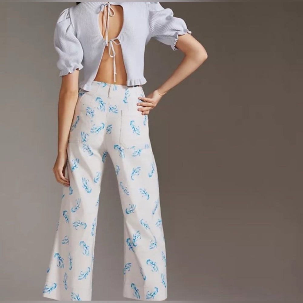 Anthropologie Maeve Colette Lobster Pants Size 28 Excellent! - Picture 3 of 8
